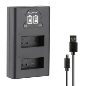 Зарядно за 2 батерии Canon LP-E12 с LCD дисплей - 8.4V