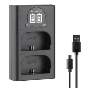 Зарядно за 2 батерии Canon LP-E6 с LCD дисплей - 8.4V