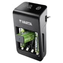 Зарядно за акумулаторни батерии VARTA Plug Charger+ с 4 батерии AA 2100 mAh и слот за 9V батерия