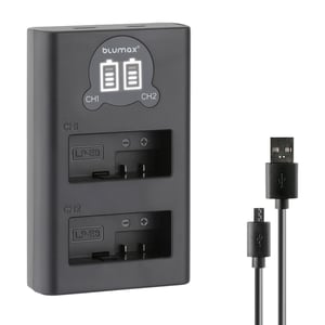 Зарядно за 2 батерии Canon LP-E8 с LCD дисплей - 8.4V