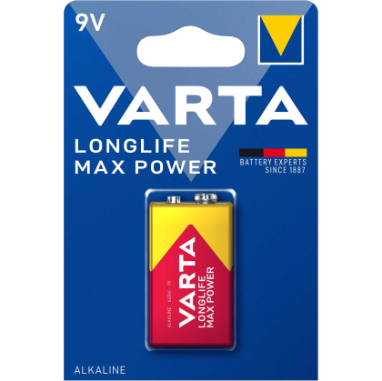 Алкална батерия 9V Longlife Max Power - Varta