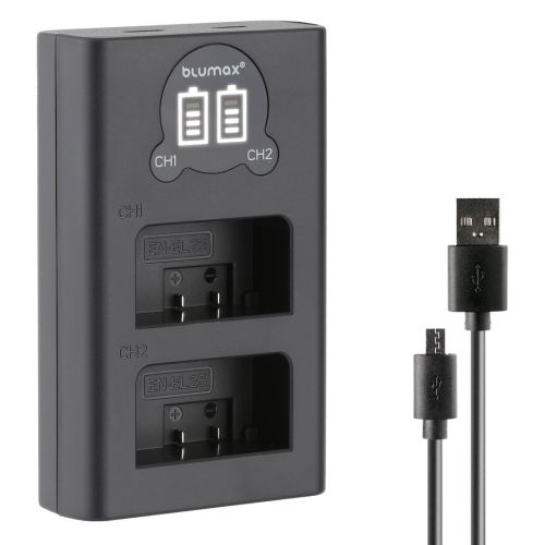 Зарядно за 2 батерии Nikon EN-EL25 с LCD дисплей - 8.7V