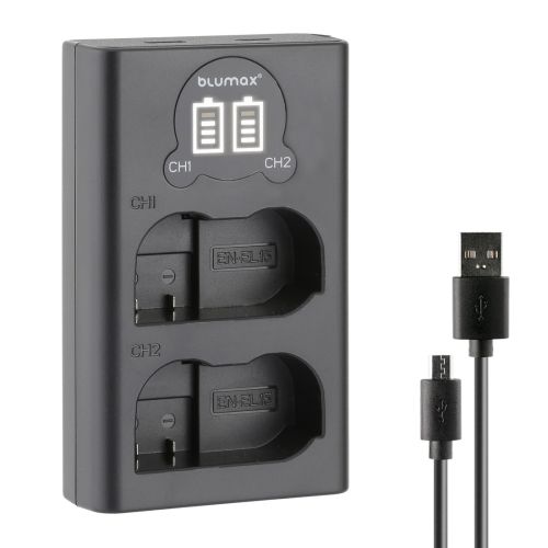 Зарядно за 2 батерии Nikon EN-EL15 с LCD дисплей - 8.4V