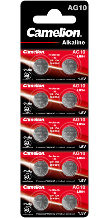 Алкални батерии AG10 Camelion - LR1130 - 389 - 189