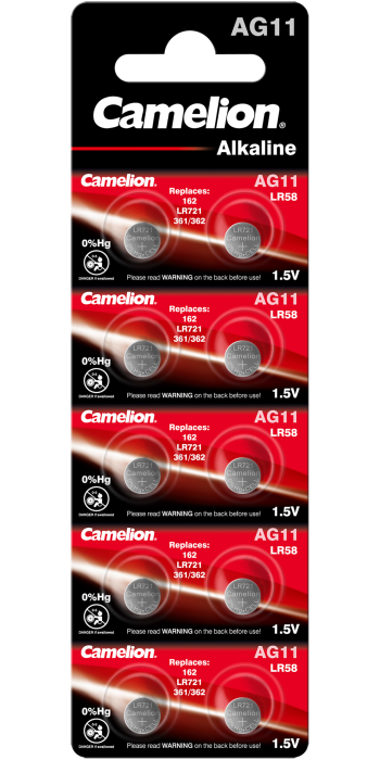 Алкални батерии AG11 Camelion - LR721 - 362 - 162