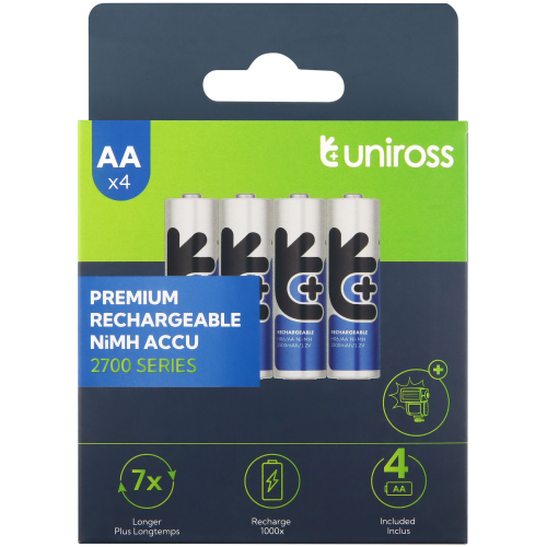 Акумулаторни батерии АА Uniross Premium AA / HR6  NIMH - 2700 mAh 1.2V