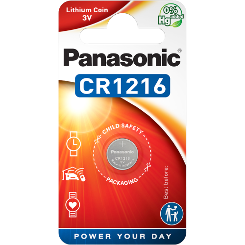 Литиева батерия CR1216 Panasonic CR1216 - 3V