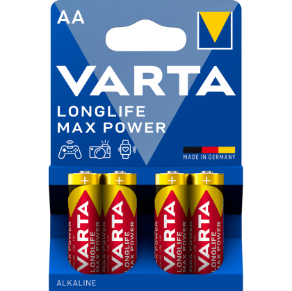 Алкални батерии AA Varta Longlife Max Power