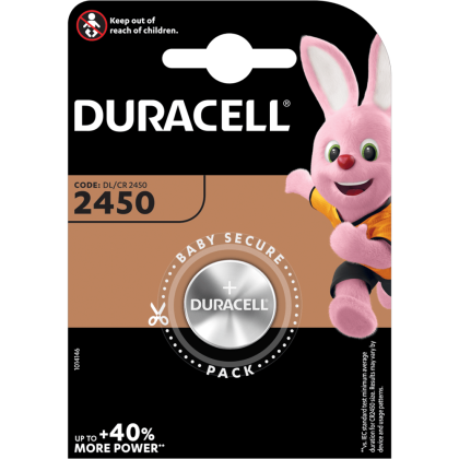 Литиева батерия CR2450 Duracell DL2450 - 3V